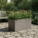 Jardinière en fibre de terre 100x45xH.45cm taupe