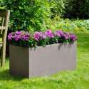 Jardinière en fibre de terre 100x45xH.45cm taupe
