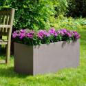 Jardinière en fibre de terre 100x45xH.45cm taupe
