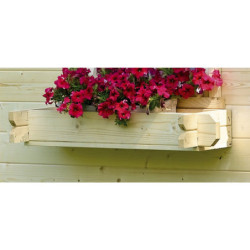 Jardinière pour fenêtre d'abri de jardin en bois Solid