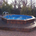Piscine bois octogonale Diam 430cm OCEA toute équipée UBBINK
