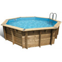 Piscine bois octogonale Diam 430cm OCEA toute équipée UBBINK