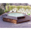 Piscine bois octogonale Diam 430cm OCEA toute équipée UBBINK