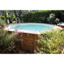 Piscine bois octogonale Diam 430cm OCEA toute équipée UBBINK