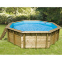 Piscine bois octogonale Diam 430cm OCEA toute équipée UBBINK