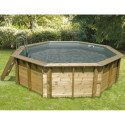 Piscine bois octogonale Diam 430cm OCEA toute équipée UBBINK