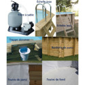 Piscine bois octogonale Diam 430cm OCEA toute équipée UBBINK