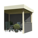 Paroi latérale pour appentis abri Multicube 3 gris terre Karibu