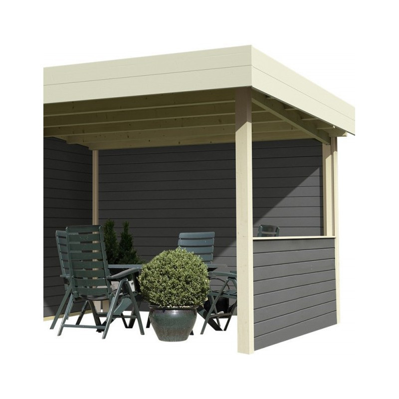 Paroi latérale pour appentis abri Multicube 3 gris terre Karibu