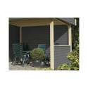 Paroi latérale pour appentis abri Multicube 3 gris terre Karibu