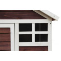 Poulailler bicolore en bois 10mm FSC avec toit bitumé pour 2 à 3 poules