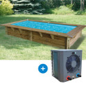 Piscine bois 200x350cm AZURA avec filtre à cartouche Intex - UBBINK