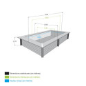 Piscine bois 200x350cm AZURA avec filtre à cartouche Intex - UBBINK
