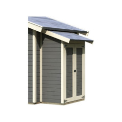 Armoire modulaire en épicéa massif gris terre Karibu