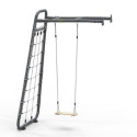 Filet à grimper Get Set Monkeybar MB110 noir avec fixation murale et balançoire – Exit Toys