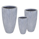 Vase haut pour plantes D56xH100cm  gris clair - Mega collections