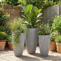 Vase haut pour plantes D56xH100cm  gris clair - Mega collections