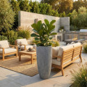 Vase haut pour plantes D56xH100cm  gris clair - Mega collections
