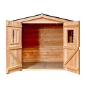 Abri DUBLIN 5,32m² en madriers Douglas 28mm sans plancher - HABRITA