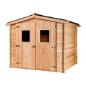 Abri DUBLIN 5,32m² en madriers Douglas 28mm sans plancher - HABRITA