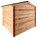 Abri DUBLIN 5,32m² en madriers Douglas 28mm sans plancher - HABRITA