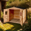 Abri DUBLIN 5,32m² en madriers Douglas 28mm sans plancher - HABRITA