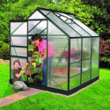 Serre de jardin en alu vert et polycarbonate 6mm - Venus 3800 - Vitavia