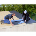 Option couverture bâche de toit autocollante pour abris toit plat