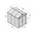 Abri de jardin en polycarbonate 3,97m² Skylight Amber - Palram