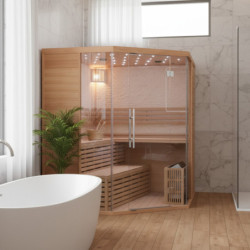 Sauna traditionnel LUXE 5-6 places SNÖ + poêle SAWO 9000W - SNÖ
