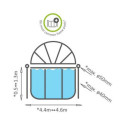 Dôme de piscine hors sol ronde diam 450cm – Exit Toys