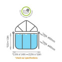 Dôme de piscine hors sol rectangulaire 220x150cm – Exit Toys