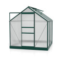 Serre de jardin Planet 3,8m² en aluminium émeraude et polycarbonate 6mm - Vitavia