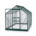 Serre de jardin Planet 6,2m² en aluminium émeraude et verre de sécurité 3mm - Vitavia