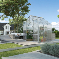 Serre de jardin Diana 5m² en aluminium et panneaux de polycarbonate 4mm - Vitavia