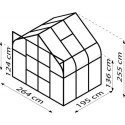 Serre de jardin Diana 5m² en aluminium et panneaux de polycarbonate 4mm - Vitavia