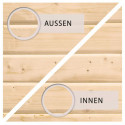 Sauna traditionnel d'angle LARIN avec poêle Easy Bio 9000W - avec porte moderne KARIBU