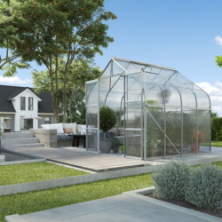 Serre de jardin Diana 6,7m² en aluminium et panneaux de polycarbonate 4mm - Vitavia