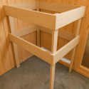 Sauna traditionnel d'angle TAURIN - poêle a contrôle externe - porte à économie d'énergie KARIBU