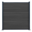 Clôture en bois composite premium 180xH.190cm - coloris gris anthracite - Compolife