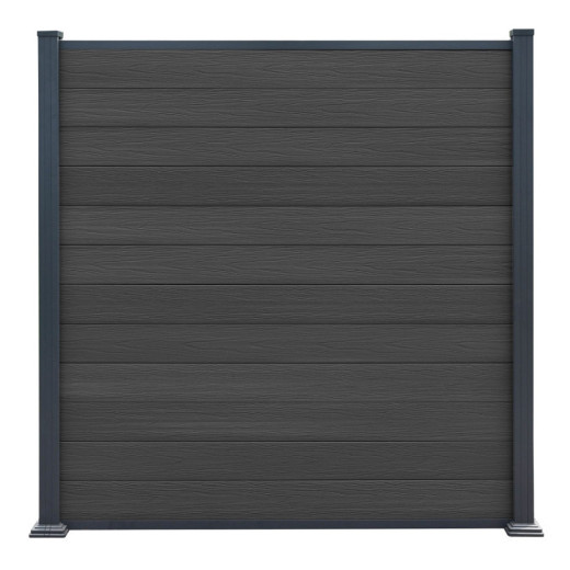 Clôture en bois composite premium 180xH.190cm - coloris gris anthracite - Compolife