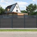 Clôture en bois composite premium 180xH.190cm - coloris gris anthracite - Compolife