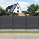 Clôture en bois composite premium 180xH.190cm - coloris gris anthracite - Compolife
