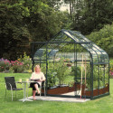 Serre de jardin Diana 5m² en aluminium émeraude et verre de sécurité 3mm - Vitavia
