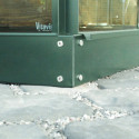Embase H.6cm en acier vert pour les serres de jardin - Vitavia