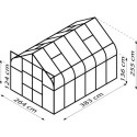 Serre de jardin Diana 9,9m² en aluminium noir et panneaux de polycarbonate 4mm - Vitavia