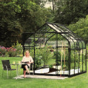 Serre de jardin Diana 6,7m² en aluminium noir et verre de sécurité 3mm - Vitavia