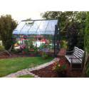 Serre de jardin Diana 8,3m² en aluminium noir et verre de sécurité 3mm - Vitavia
