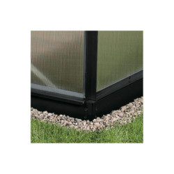 Embase H.6cm en acier noir pour les serres de jardin 6,7m² - Vitavia