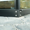 Embase H.6cm en acier noir pour les serres de jardin 11,5m² - Vitavia